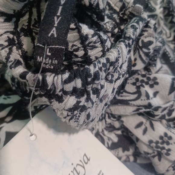 NWT - Raviya BLACK/WHITE MULTI Printed Maxi Dress -Large - Picture 5 of 6